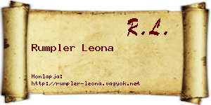 Rumpler Leona névjegykártya